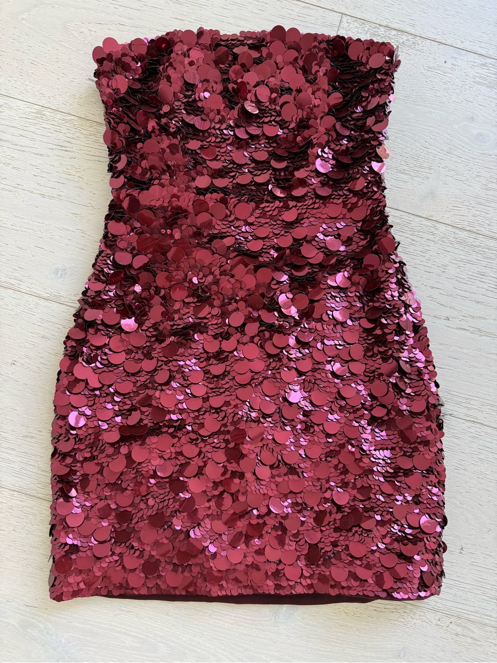 Retrofete Nolia Strapless Sequin Mini Dress